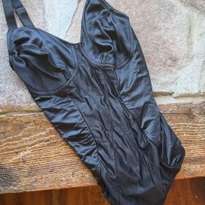 Women's Black Bodysuit Vintage Aesthetic 36C